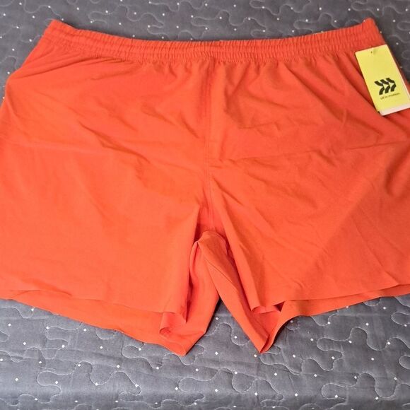 All in motion 5 inch dark orange running shorts size large NWT - Picture 1 of 5